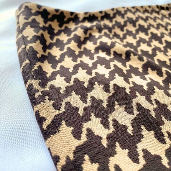 ROUJE PARIS SIDONIE KNIT MIDI PENCIL SKIRT IN BROWN AND TAN - S (38) - Picture 7 of 11